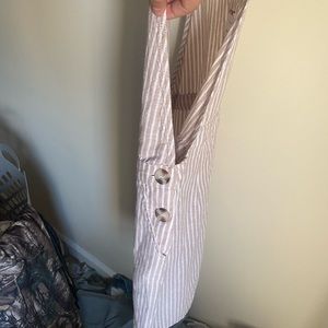 Striped overall style dress. Brand new